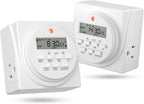 BN-LINK 7-Day Heavy Duty Digital Programmable Timer, Dual Outlet forLight by BN-LINK