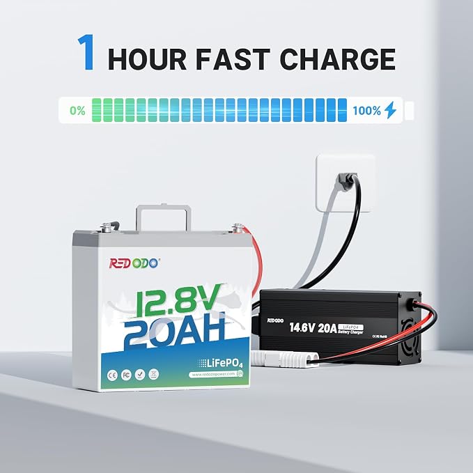Redodo 12V 20Ah LiFePO4 Battery, 4000+ Deep Cycles Lithium Battery - Image 4
