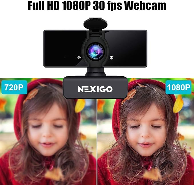 NexiGo N660 1080P Business Webcam, Dual Microphone & Privacy Cover, USB FHD Web - Image 4