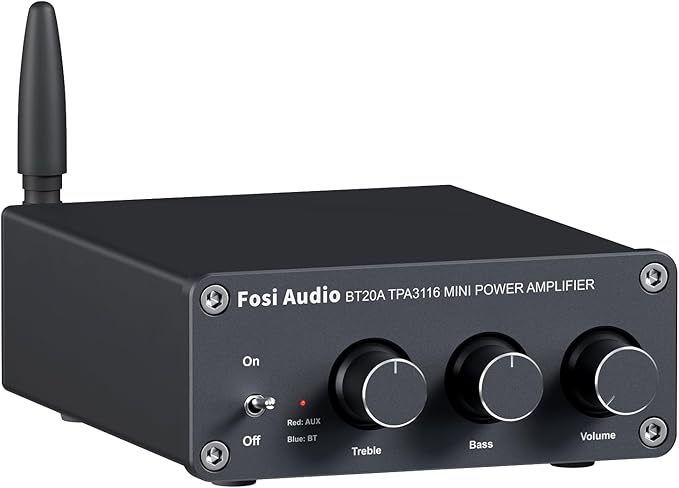 Fosi Audio BT20A Bluetooth Stereo Amplifier, 2 Channel Home Audio Component by FosiAudio