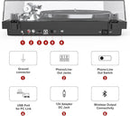 Turntables Record Player Wireless Output Connectivity Vinyl Player Belt-Drive - Image 3