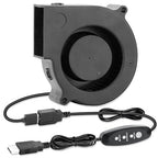 75mm x 30mm USB Blower Fan 5V Turbine Centrifugal Blower Fan by AmRunJe-CalmDownYourDevice