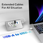 intpw USB 3.0 Hub, Aluminum 4 Port USB Data Hub 3.0 Port Extender Splitter - Image 5