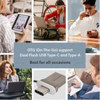 GIGASTONE 256GB Nano Luxus Dual Drive, Z50 USB 3.2 Gen 1, 2-in-1 USB-A & Type-C - Image 6
