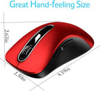 memzuoix 2.4G Wireless Mouse, 1400 DPI Mobile Optical Cordless Mouse - Image 7