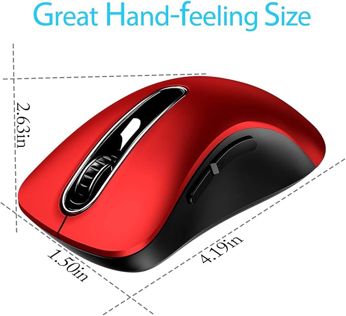 memzuoix 2.4G Wireless Mouse, 1400 DPI Mobile Optical Cordless Mouse - Image 7