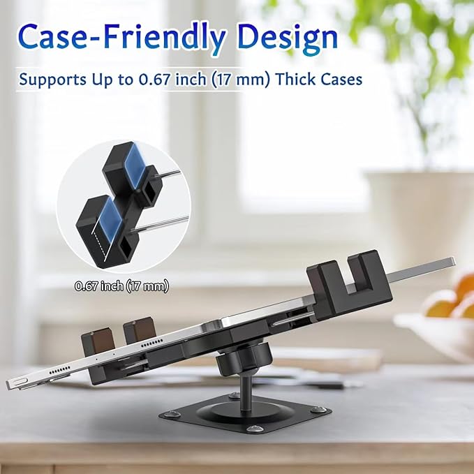 iPad Wall Mount, Universal 360° Rotating Tablet Wall Mount Holder, Phone Holder - Image 5