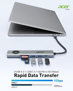 Acer USB C to HDMI Multiport Adapter, 7 in 1 USB-C Hub - Image 5