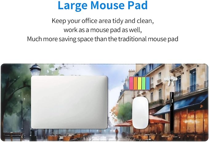 Gaming Mouse Pad, Large Non-Slip Rubber Base Mousepad, Keyboard Mouse Mat - Image 8