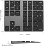 Bluetooth Number Pad, Lekvey Aluminum Rechargeable Wireless Numeric Keypad Slim - Image 6
