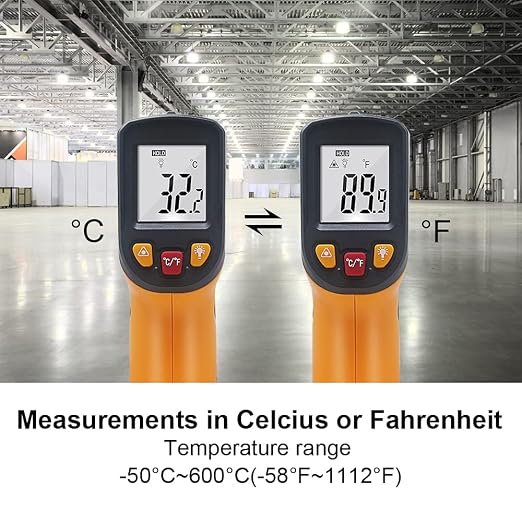 Ketotek Digital Infrared Thermometer Temperature Gun -58°F-1112 °F Handheld Non - Image 5