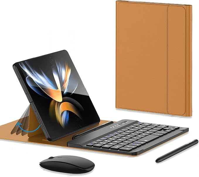 for Samsung Galaxy Z Fold 7 6 5 Keyboard and Mouse, Portable Mini 7.9inch by voppton