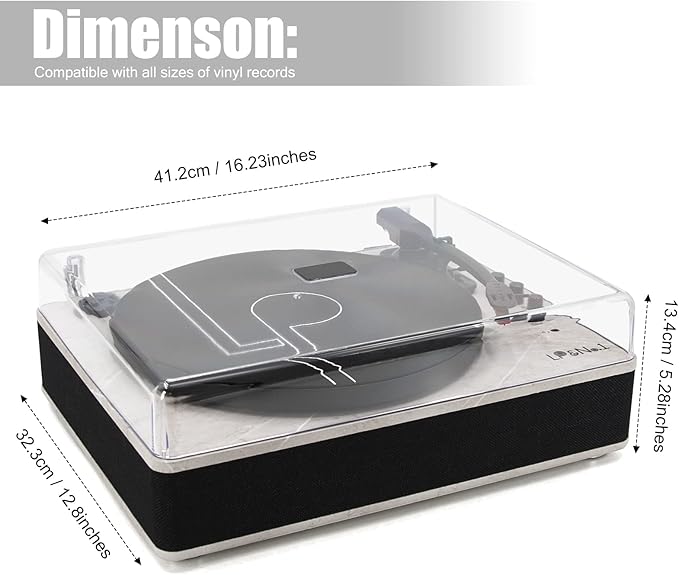 LP&NO.1 Record Player wirelessTurntable - Image 5