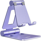 Nulaxy Dual Folding Cell Phone Stand, Fully Adjustable Foldable Desktop Phone by Nulaxy