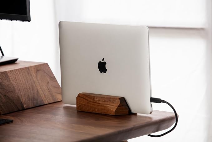 Oakywood Vertical Laptop Stand Wood - Image 8