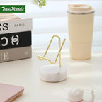 Marble Phone Stand with Metal Holder, Charging Available While Using, Swipe Up - Image 5