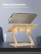 Lamicall Adjustable Laptop Stand, Portable Laptop Riser, Aluminum Laptop Stand - Image 3