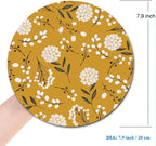 Round Mouse Pad, Cute Floral Mouse Pad - Image 2