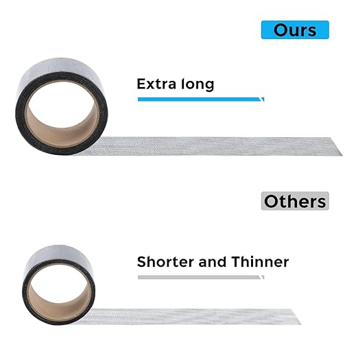 Black Window Screen Repair Tape, 2IN X 35FT Screen Repair Kit - Image 7