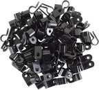 GTSE Black Nylon Plastic Cable Clamps, 3/8" Screw Mounts - Image 3