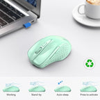 TECKNET Wireless Mouse Silent 4800 DPI Computer USB A & Bluetooth Mouse 6 - Image 8
