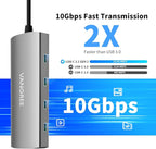 USB C to USB C Hub 10Gbps, 3 USB 3.2 Gen 2 Ports, 4K@60Hz HDMI, 100W PD - Image 3