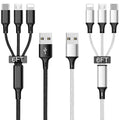 Multi USB Charging Cable 3A, 3 in 1 Fast Charger Cord Connector by Souina