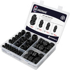 MGI SpeedWare 42 pcs NPT Strain Relief Nylon Cord Grip Cable Glands Assorted Kit by MGISpeedWare