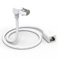 Right Angle Ethernet Extension Cable UPangle 1.5ft-White, 90 Degree CAT6 by JUXINICE