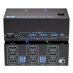KVM Switch 3 Monitors 2 Computers 8K@60Hz/4K@120Hz, HDMI KVM Switches by Welcometothebrandflagship