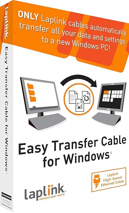 LAPLINK Easy Transfer Cable, Includes PCmover Express Data Transfer Software by LaplinkSoftware