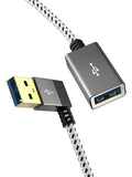 CableCreation Short USB 3.0 Extension Cable 1FT, Left Angle USB Male to Female by CableCreation