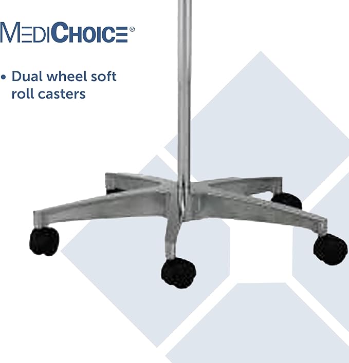 MediChoice Mobile Instrument Stand Steel Portable Adjustable Tray Medical - Image 3