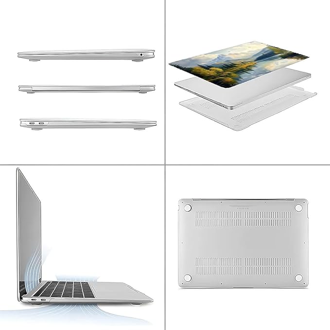 Compatible with MacBook Air 13.3 13.6 Inch Case 2022 2021 2020 2019 Plastic - Image 3