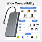 USB C Hub Multiport Adapter, 11 in 1 USB C Docking Station - Image 8