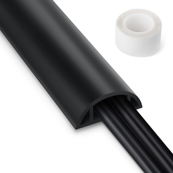 5.5FT Floor Cord Cover, Large Size Extension Cord Covers by LZEOY