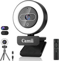 4K Webcam with Light, HD Webcam by Camii