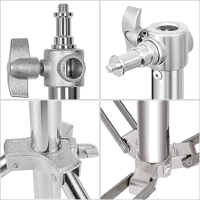 Stainless Steel Photography Video Tripod Stand, Spring Cushioned Heavy Duty - Image 8