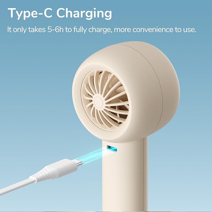 JISULIFE Mini Portable Fan-Bladeless Safe Design, Powerful Turbo Handheld Fan - Image 7
