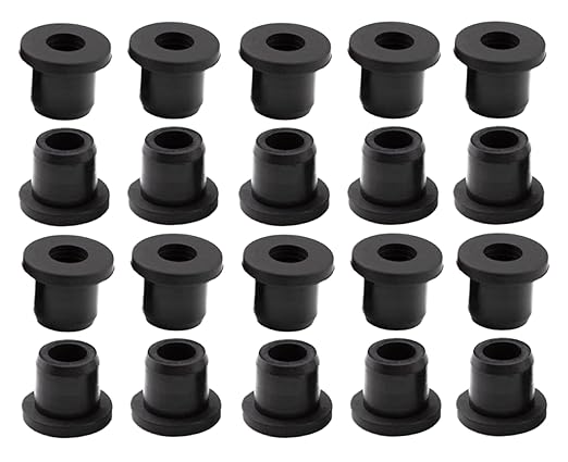 20 pcs 1/2" Drill Hole，5/16" ID Black Silicone Top hat Rubber Grommets by Unknown