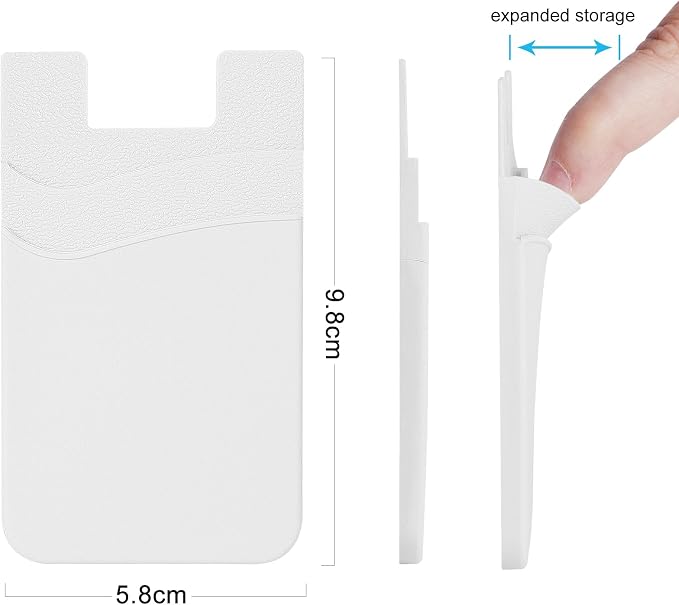 SS Phone Wallet, Card Holder for Phone Case Stick on Silicone Double Phone - Image 5