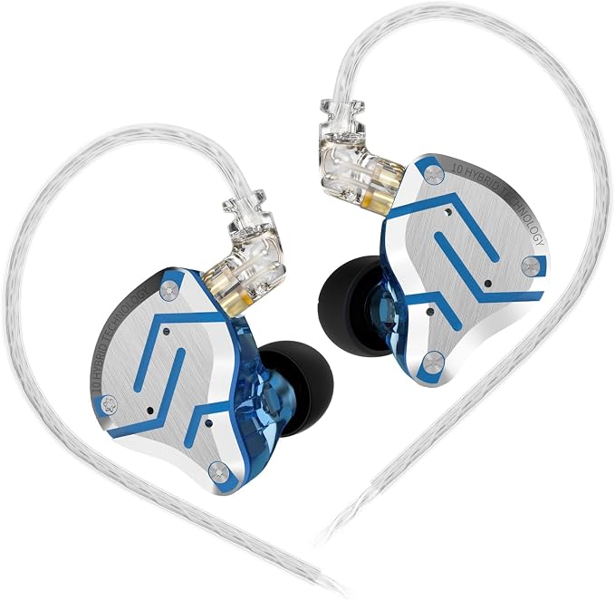 KZ ZS10 Pro in Ear Monitor, Bass KZ Earbuds, 4BA 1DD Wired Earbuds Headphone by KINBOOFI