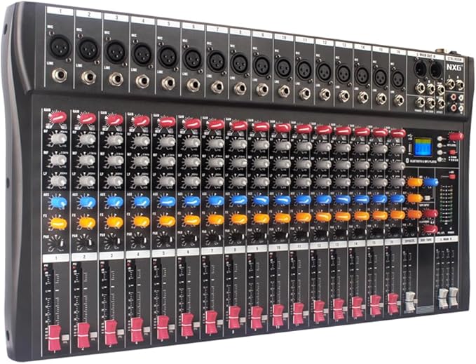 GX16 Professional 16 Channel Bluetooth Audio Mixing Console by Yamnweo