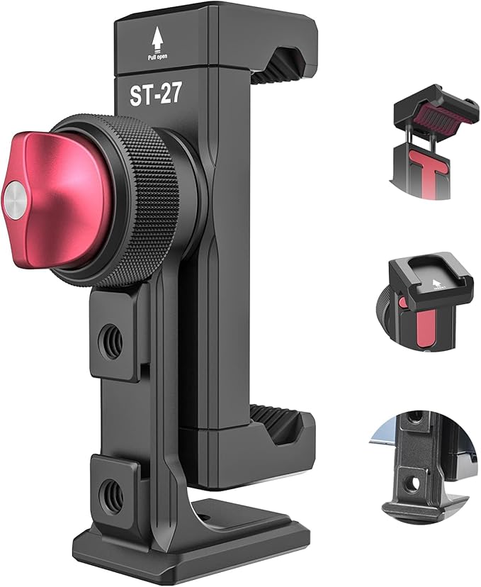 ULANZI ST-27 Phone Tripod Mount, 360° Metal Phone Holder by ulanzi