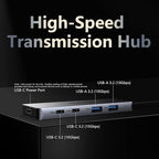 USB C Hub 10Gbps Adapter with 2 USB-C 3.2 & 2 USB-A Ports, Power Delivery - Image 2