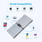 iClever Portable Keyboard, BK09 Foldable Bluetooth Keyboard - Image 4