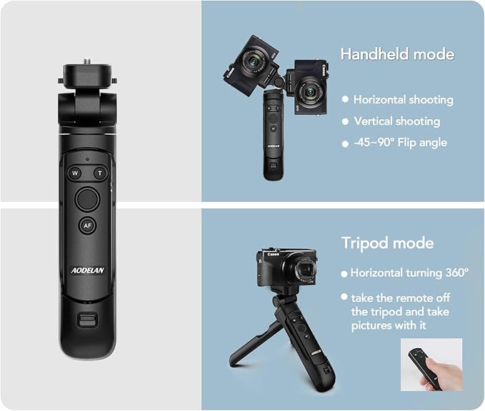 AODELAN Camera Remote Control Wireless Shooting Grip Tripod Grip - Image 4