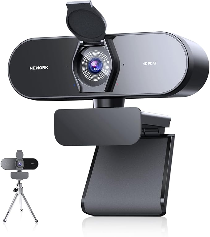 4K Webcam for PC with PDAF & CDAF Dual-autofocus, Ultra 4K HD, 2 Noise by NEWORK