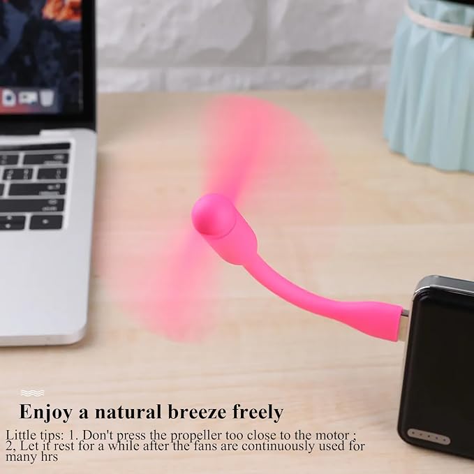 Mini USB Fan, Portable Pocket Fan USB-A Powered Little Cooler, Quiet Operation - Image 6