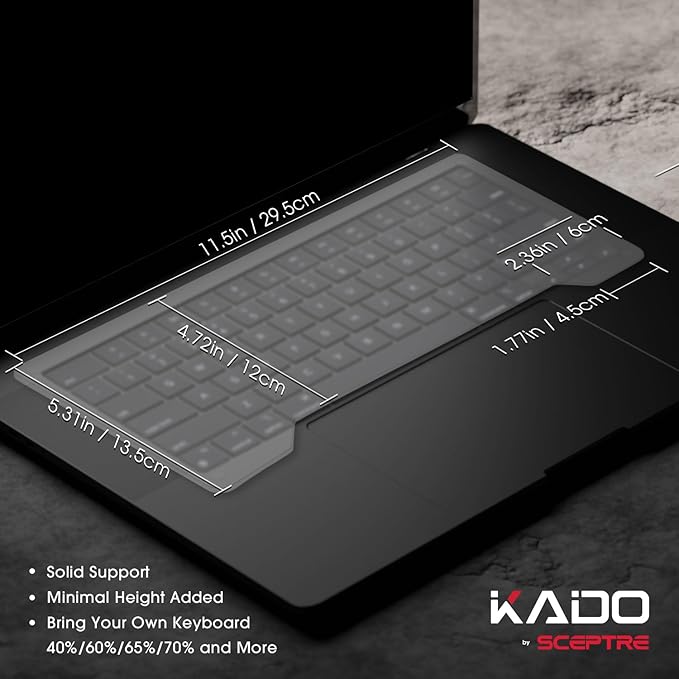 Kado Lift Riser Acrylic for External Keyboard, Frosted Transparent, Office - Image 2